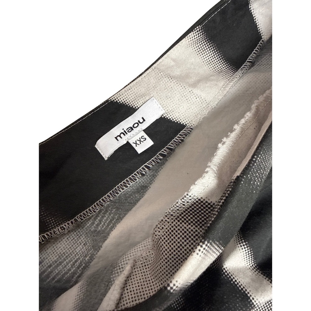 MIAOU Zelda Top Womens Size XXS Abstract Graphic Wrap Tie Edgy Asymmetrical - Picture 5 of 7